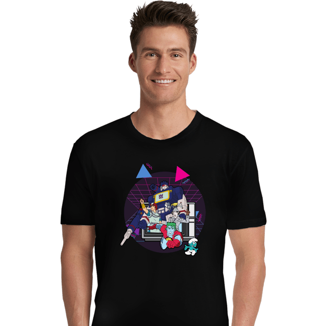 Daily_Deal_Shirts Premium Shirts, Unisex / Small / Black Retro Roll-Call