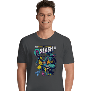 Shirts Premium Shirts, Unisex / Small / Charcoal Wolverine VS Slash