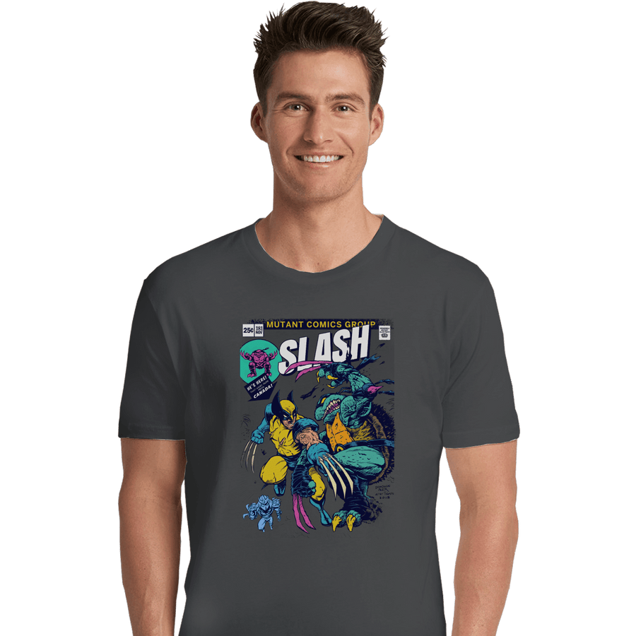 Shirts Premium Shirts, Unisex / Small / Charcoal Wolverine VS Slash