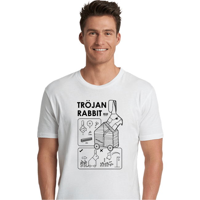 Secret_Shirts Premium Shirts, Unisex / Small / White The Trojan Rabbit