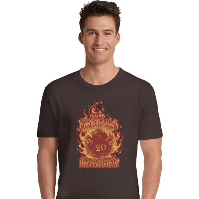 Daily_Deal_Shirts Premium Shirts, Unisex / Small / Dark Chocolate I Like Fireballs
