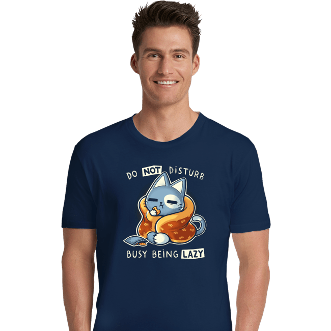 Daily_Deal_Shirts Premium Shirts, Unisex / Small / Navy Busy Being Lazy