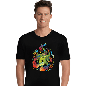 Shirts Premium Shirts, Unisex / Small / Black Rainbow Dragon