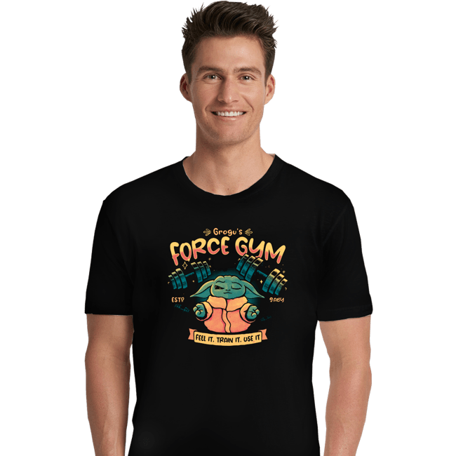 Daily_Deal_Shirts Premium Shirts, Unisex / Small / Black Grogu Force Gym