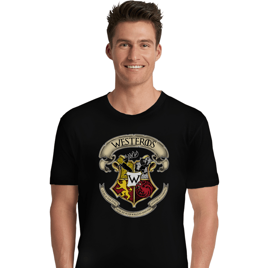 Shirts Premium Shirts, Unisex / Small / Black Westeros School