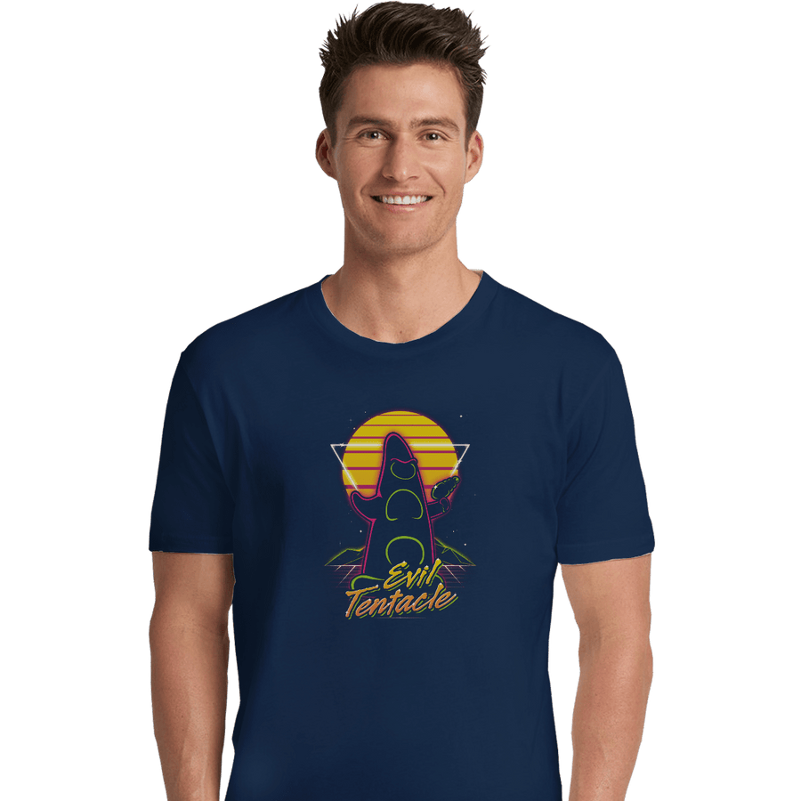 Shirts Premium Shirts, Unisex / Small / Navy Retro Evil Tentacle