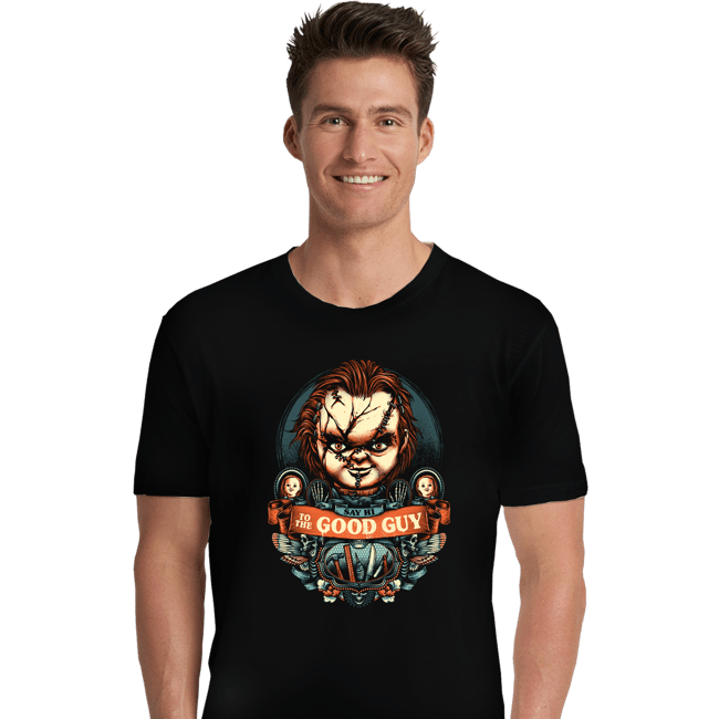 Shirts Premium Shirts, Unisex / Small / Black Say Hi To The Good Guy