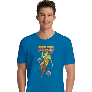 Shirts Premium Shirts, Unisex / Small / Sapphire Sailor Samus Power Suit