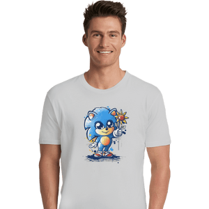 Shirts Premium Shirts, Unisex / Small / White Little Baby Hedgehog