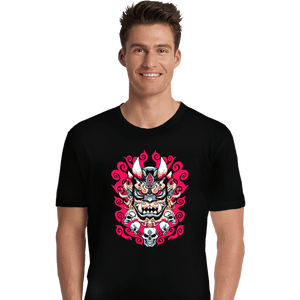 Shirts Premium Shirts, Unisex / Small / Black Oni Mask