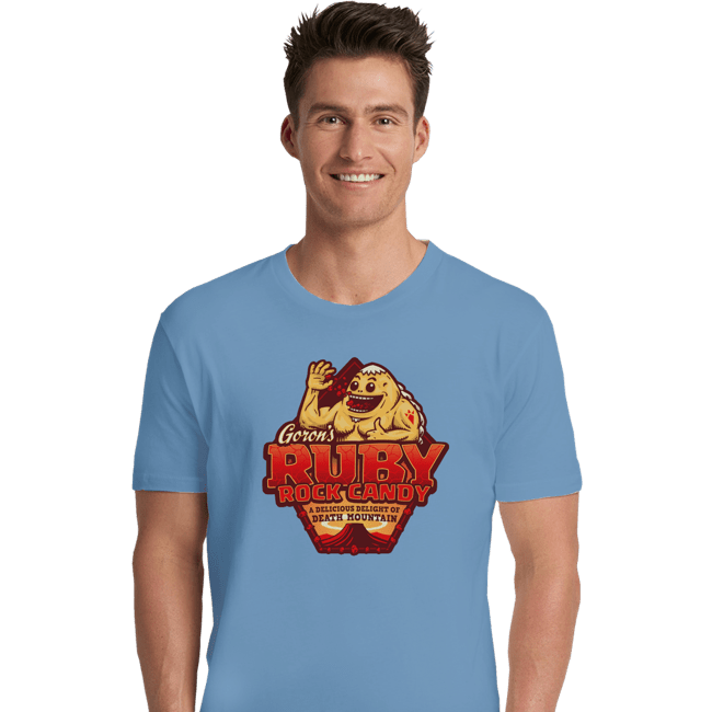 Shirts Premium Shirts, Unisex / Small / Powder Blue Goron’s Ruby Rock Candy