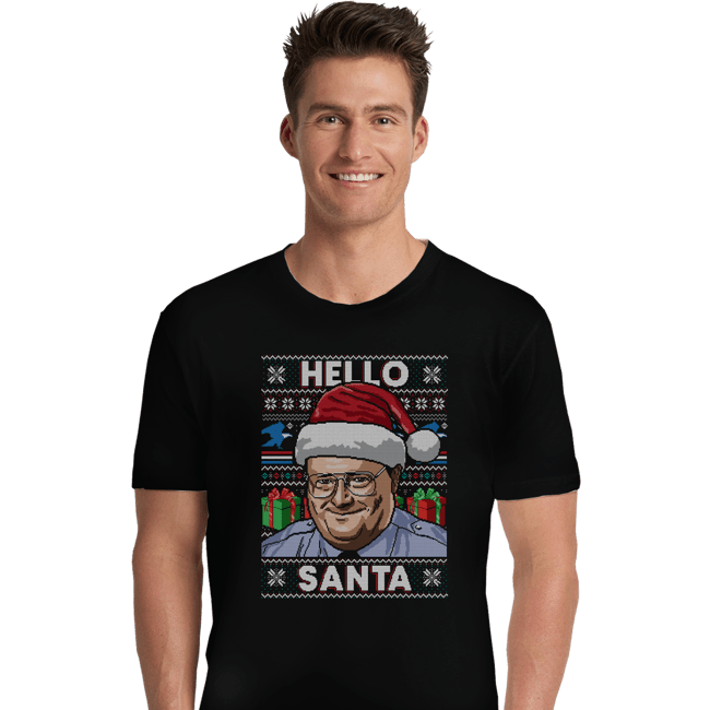 Shirts Premium Shirts, Unisex / Small / Black Hello Santa