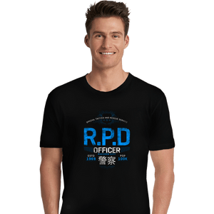 Shirts Premium Shirts, Unisex / Small / Black Raccoon Officer