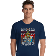 Load image into Gallery viewer, Daily_Deal_Shirts Premium Shirts, Unisex / Small / Navy Santa Paws Bluey Sweater
