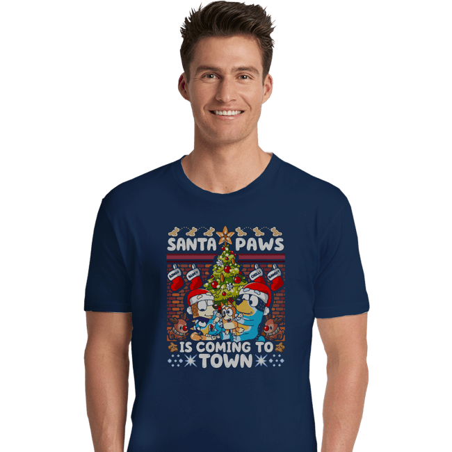 Daily_Deal_Shirts Premium Shirts, Unisex / Small / Navy Santa Paws Bluey Sweater