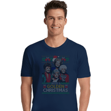 Load image into Gallery viewer, Shirts Premium Shirts, Unisex / Small / Navy Golden Christmas
