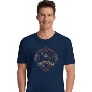 Shirts Premium Shirts, Unisex / Small / Navy Gamer Crest