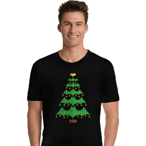 Daily_Deal_Shirts Premium Shirts, Unisex / Small / Black Holy Christmas Tree, Batman!