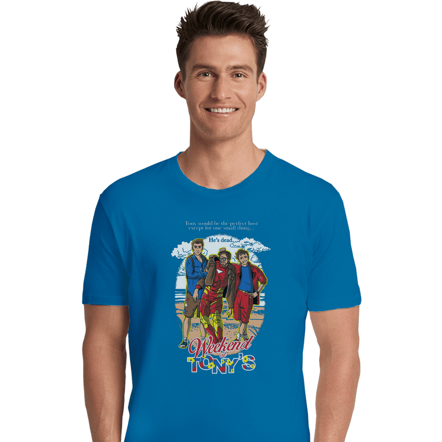Shirts Premium Shirts, Unisex / Small / Sapphire Weekend at Tony's