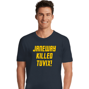 Daily_Deal_Shirts Premium Shirts, Unisex / Small / Dark Heather Janeway Killed Tuvix!