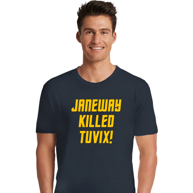 Daily_Deal_Shirts Premium Shirts, Unisex / Small / Dark Heather Janeway Killed Tuvix!