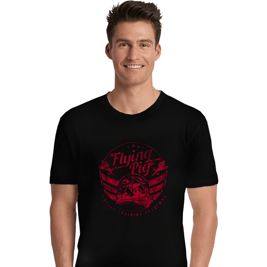 Shirts Premium Shirts, Unisex / Small / Black Flying Pig