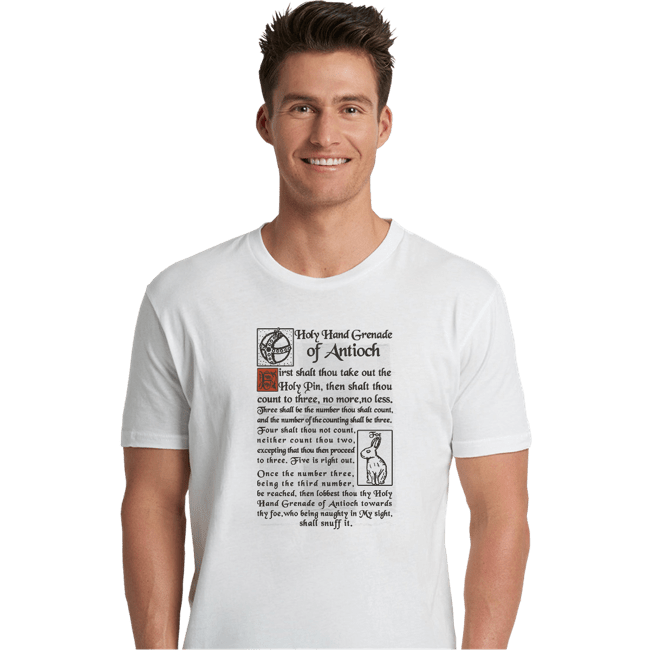 Secret_Shirts Premium Shirts, Unisex / Small / White Holy Hand Grenade