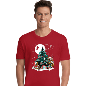 Daily_Deal_Shirts Premium Shirts, Unisex / Small / Red Galaxy Christmas