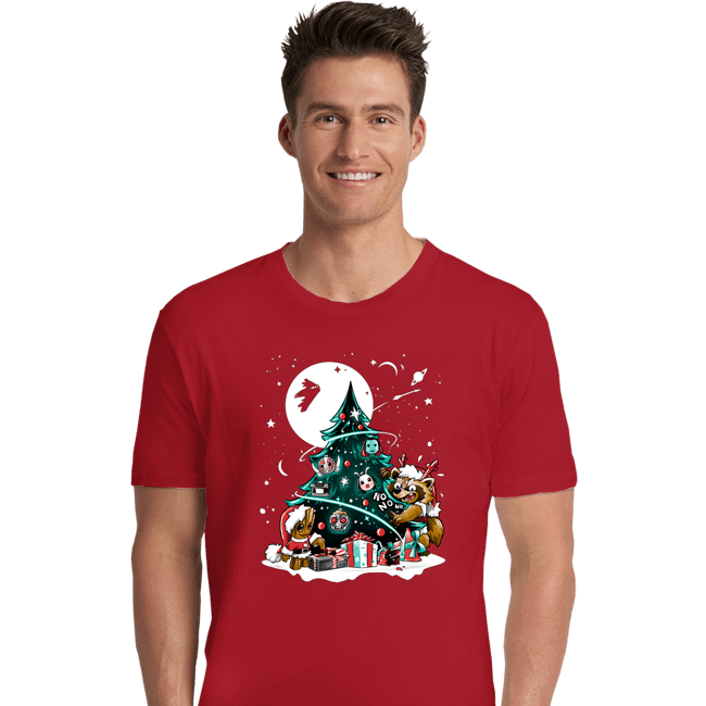 Daily_Deal_Shirts Premium Shirts, Unisex / Small / Red Galaxy Christmas