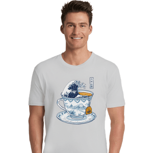 Shirts Premium Shirts, Unisex / Small / White The Great Kanagawa Tea