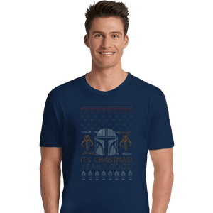 Shirts Premium Shirts, Unisex / Small / Navy Mandalorian Christmas