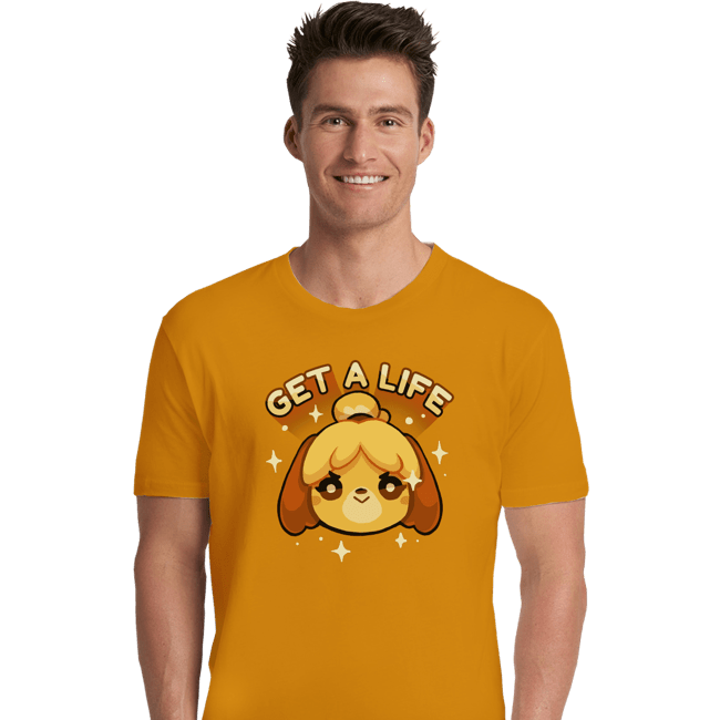 Shirts Premium Shirts, Unisex / Small / Gold Get A Life