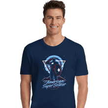 Load image into Gallery viewer, Shirts Premium Shirts, Unisex / Small / Navy Retro American Super Soldier
