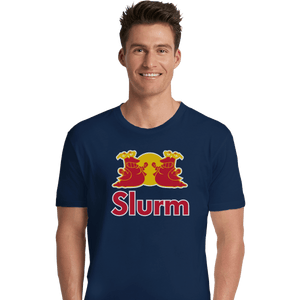 Shirts Premium Shirts, Unisex / Small / Navy Slurm Energy Drink