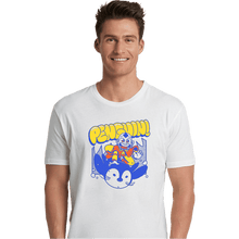 Load image into Gallery viewer, Shirts Premium Shirts, Unisex / Small / White Penguin Sledding
