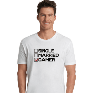 Shirts Premium Shirts, Unisex / Small / White The Gamer