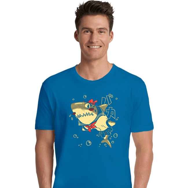 Shirts Premium Shirts, Unisex / Small / Sapphire Tsundere Shark