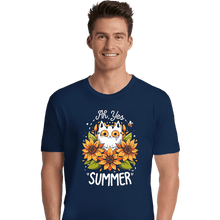 Load image into Gallery viewer, Daily_Deal_Shirts Premium Shirts, Unisex / Small / Navy Summer Kitten Sniffles
