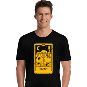 Shirts Premium Shirts, Unisex / Small / Black Robo Tarot Card