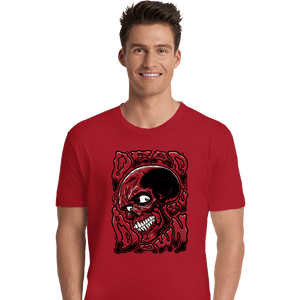 Daily_Deal_Shirts Premium Shirts, Unisex / Small / Red Dead By Dawn Skull