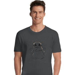 Shirts Premium Shirts, Unisex / Small / Charcoal Vitruvian Baby Yoda