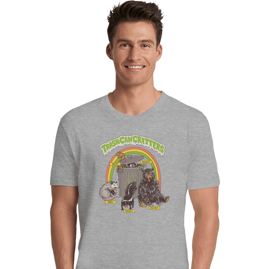 Shirts Premium Shirts, Unisex / Small / Sports Grey Trash Can Critters