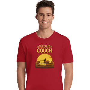 Daily_Deal_Shirts Premium Shirts, Unisex / Small / Red The Settlers Of The Couch