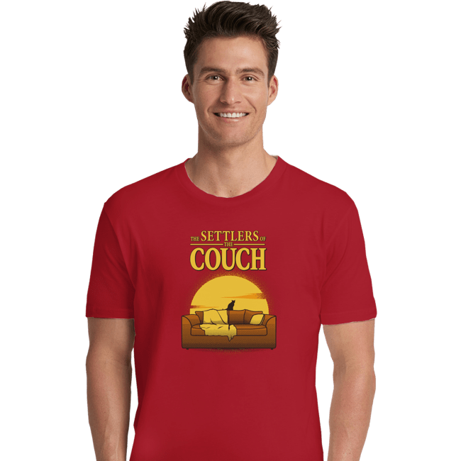 Daily_Deal_Shirts Premium Shirts, Unisex / Small / Red The Settlers Of The Couch