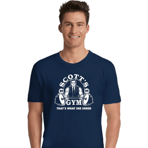 Shirts Premium Shirts, Unisex / Small / Navy Scott's Gym