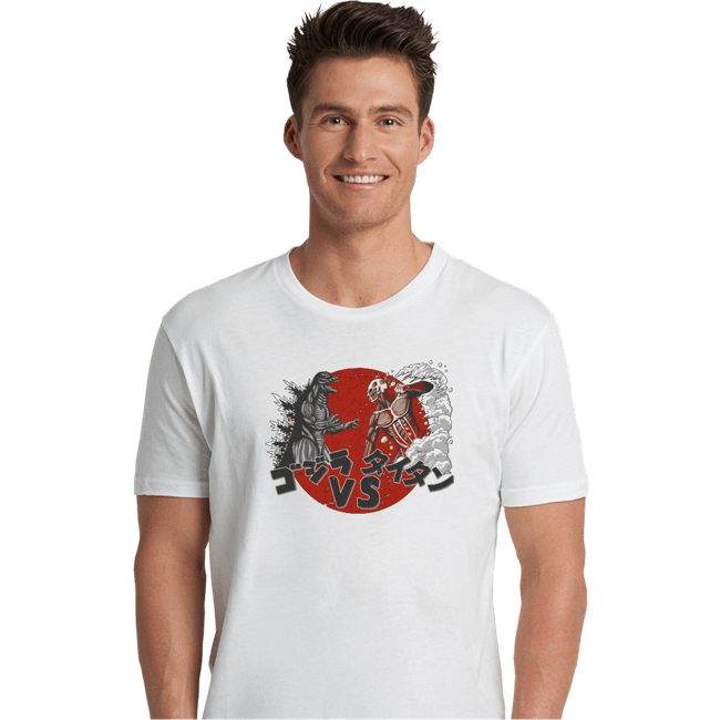 Shirts Premium Shirts, Unisex / Small / White Battle Of Titans
