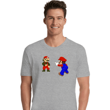 Load image into Gallery viewer, Shirts Premium Shirts, Unisex / Small / Sports Grey Mario Spider-Meme
