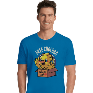 Shirts Premium Shirts, Unisex / Small / Sapphire Adopt A Chocobo