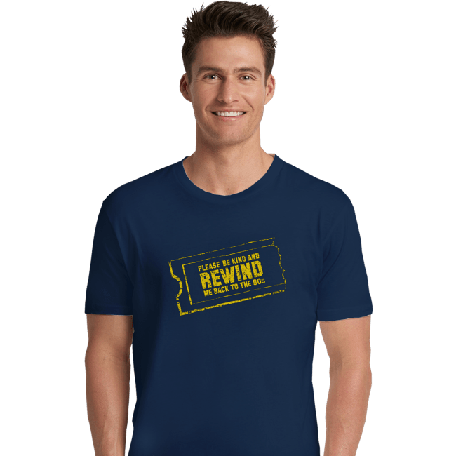 Daily_Deal_Shirts Premium Shirts, Unisex / Small / Navy Rewind Me Back To The 90s