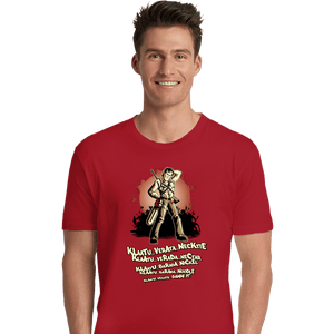 Shirts Premium Shirts, Unisex / Small / Red Klaatu Barada Nikto